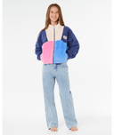 RIP CURL GIRLS BLOCK PARTY FLEECE - NAVY