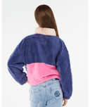 RIP CURL GIRLS BLOCK PARTY FLEECE - NAVY