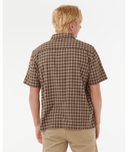 RIP CURL CLASSIC SURF CHECK S/S SHIRT - KHAKI ROCK