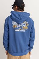 RHYTHM MOTEL VINTAGE FLEECE HOOD - COBALT