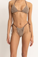 RHYTHM TERRY SANDS STRIPE GATHERED TIE SIDE ITS - COCOA