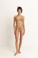 RHYTHM TERRY SANDS STRIPE GATHERED TIE SIDE ITS - COCOA