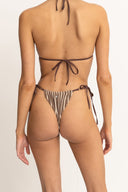 RHYTHM TERRY SANDS STRIPE GATHERED TIE SIDE ITS - COCOA