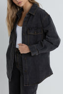 RHYTHM OVERSIZED DENIM SHACKET - GREY