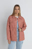 RHYTHM LOLA CHECK QUILTED JACKET - PEACH