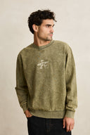 RHYTHM DRIFTER SALT WASH CREW - OLIVE