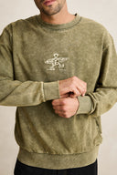 RHYTHM DRIFTER SALT WASH CREW - OLIVE