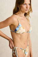 RHYTHM BLANCA FLORAL SLIDE TRI TOP - OLIVE