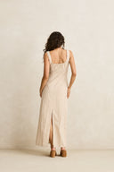 RHYTHM LONDON CHECK MAXI DRESS - NATURAL