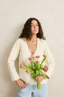 RHYTHM LONDON REVERSIBLE QUILTED JACKET - VINTAGE WHITE
