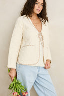 RHYTHM LONDON REVERSIBLE QUILTED JACKET - VINTAGE WHITE