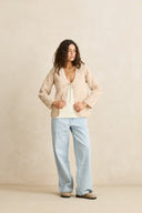 RHYTHM LONDON REVERSIBLE QUILTED JACKET - VINTAGE WHITE