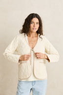 RHYTHM LONDON REVERSIBLE QUILTED JACKET - VINTAGE WHITE
