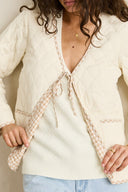 RHYTHM LONDON REVERSIBLE QUILTED JACKET - VINTAGE WHITE