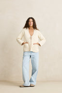 RHYTHM LONDON REVERSIBLE QUILTED JACKET - VINTAGE WHITE