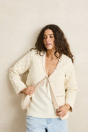 RHYTHM LONDON REVERSIBLE QUILTED JACKET - VINTAGE WHITE