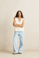 RHYTHM ARCHER KNIT VEST - VINTAGE WHITE