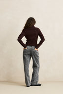 RHYTHM STORM MID-RISE JEAN - BLACK WASH