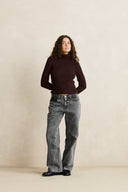 RHYTHM STORM MID-RISE JEAN - BLACK WASH