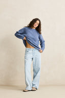 RHYTHM BANKS KNIT JUMPER - DARK BLUE