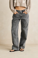 RHYTHM STORM MID-RISE JEAN - BLACK WASH