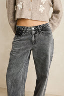 RHYTHM STORM MID-RISE JEAN - BLACK WASH