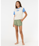 GIRLS ISLAND BLISS CROP TEE - BONE