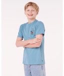 RIP CURL BOYS SEARCH ICON TEE - STORM BLUE