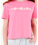 RIP CURL GIRLS NEON ISLES CROP TEE - BRIGHT PINK