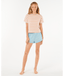 RIP CURL GIRLS NEON ISLES BOBBI TEE - PEACH