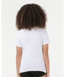 RIP CURL GIRLS DOLPHIN RELAXED TEE- WHITE