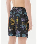 RIP CURL BOYS TROPIC DAZE FLORAL VOLLEY - WASHED BLACK