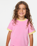 RIP CURL GIRL RIDE THE WAVE TERRY TEE- PINK