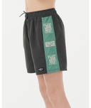 RIP CURL BOYS TROPIC DAZE PANEL VOLLEY -WASHED BLACK