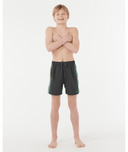 RIP CURL BOYS TROPIC DAZE PANEL VOLLEY -WASHED BLACK