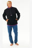 ANTI SERIES QSP 1/4 ZIP CREW - BLACK