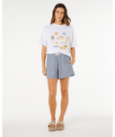 RIP CURL BEACH DAYS PINSTRIPE SHORT - DUSTY BLUE