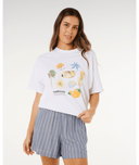 RIP CURL BEACH DAYS PINSTRIPE SHORT - DUSTY BLUE