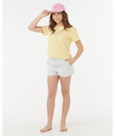 RIP CURL GIRLS SUNSET SKIES CROP TEE - BANANA