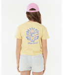RIP CURL GIRLS SUNSET SKIES CROP TEE - BANANA