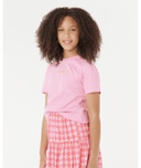 RIP CURL GIRLS SUNSET SKIES CROP TEE - BRIGHT PINK