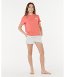 RIP CURL GIRLS LUXE SURF RELAXED TEE - WATERMELON