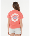 RIP CURL GIRLS LUXE SURF RELAXED TEE - WATERMELON