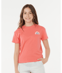 RIP CURL GIRLS LUXE SURF RELAXED TEE - WATERMELON