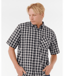 RIP CURL ARCHIVE SCRIPT PLAID S/S SHIRT - BLACK
