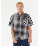 RIP CURL ARCHIVE SCRIPT PLAID S/S SHIRT - BLACK