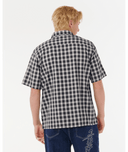 RIP CURL ARCHIVE SCRIPT PLAID S/S SHIRT - BLACK
