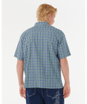 RIP CURL ARCHIVE SCRIPT PLAID S/S SHIRT - LIGHT NAVY