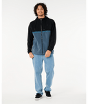 SPLIT PEAK ZIP THRU HOOD - BLACK/GREY