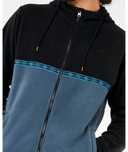 SPLIT PEAK ZIP THRU HOOD - BLACK/GREY